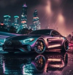 Pictură cu diamante mercedes-benz 30 × 40 cm