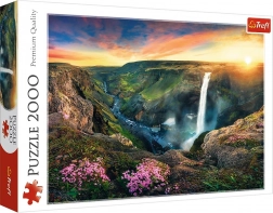 Puzzle 2000 piese Cascada Haifoss, Islanda