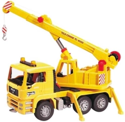 BRUDER MAN TGA camion cu macara 1:16, galben