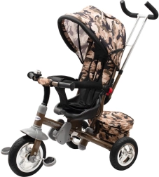Tricicletă pentru copii 3în1 cu scaun rotativ 360° Baby Mix Typhoon, army