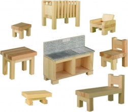 Mobilier miniatural din lemn CREATIVE KITS