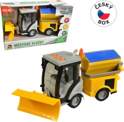 Vehicul de curățare cu inerție, cu iluminare și sunet 25 cm