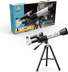 Telescop astronomic pentru copii cu trepied și clips pentru telefon