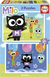 Puzzle săritor Milo 2x20 piese