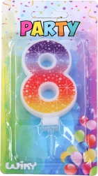 Lumânare de petrecere numărul 8 Stele