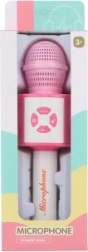 Microfon karaoke roz pentru copii, pe baterii