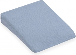 Husă din mușelină pentru pernă pentru copii – pană New Baby Standard 30 × 37 cm, albastru