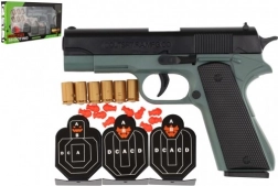 Pistol cu gloanțe din spumă cu ținte