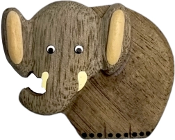 Magnet din lemn elefant din profil 2Kids Toys