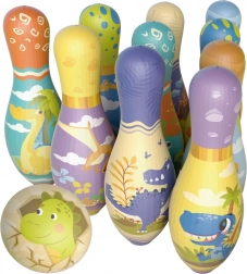 Popice de bowling moi cu dinozauri WOOPIE – set 12 piese