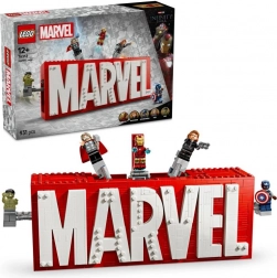 lego marvel – logo MARVEL cu minifigurine