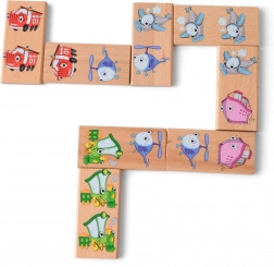 Lucy & Leo domino din lemn XXL - mijloace de transport