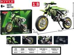 Set de construcție motocicletă verde – 466 piese