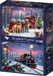 Bluebird puzzle Crăciunul vine 2×500 piese