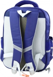 Rucsac școlar pentru copii cu aplicații cu dinozauri, albastru marin