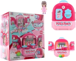 Veselă în rucsac pentru copii 3v1