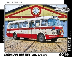 Puzzle RETRO-AUTA autobuz Škoda 706 RTO MEX 40 piese