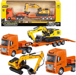Model camion cu remorcă și excavator Huina 1:50
