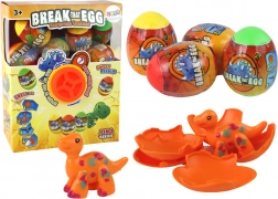 Ouă de dinozaur incubator cu coajă colorată - set 12 buc