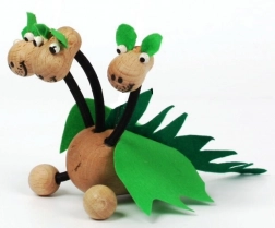 gerlich marionetă din lemn dragon cu trei capete