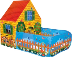 Bino cort tip cupolă cu căsuță și grădiniță