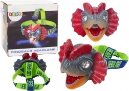 Lanternă frontală Dinozaur cu Curea Reglabilă și 3 LED-uri