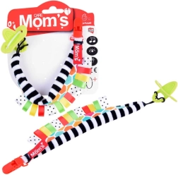 Hencz Toys clemă colorată pentru suzetă cu muștiuc din silicon