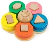 Puzzle din lemn în formă de floare