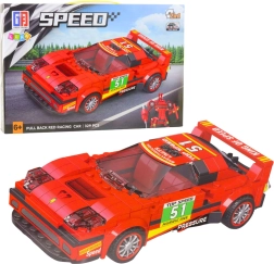 Set de construcție 2 în 1 mașină de curse și robot cu mecanism cu arc, 329 piese