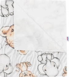 Protector flanelat impermeabil NEW BABY Zoo