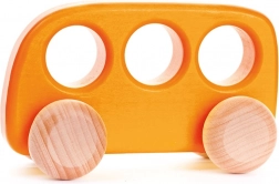 Autobuz din lemn portocaliu