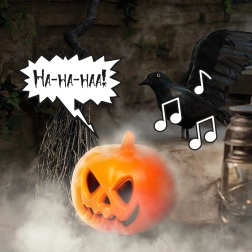 Felinar dovleac de Halloween cu efect sonor și LED