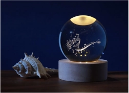 Lămpiță sferică din cristal Muzyka 6 cm