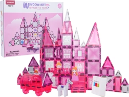 Set magnetic de construit pentru colorat Prințesa roz, 126 piese