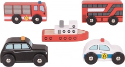 Bigjigs Rail vehicule urbane – set din lemn