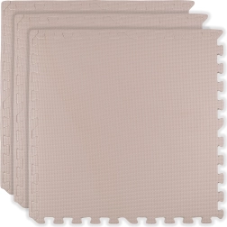 Covoraș de joacă din spumă HUMBI 180 × 60 cm, puzzle mari impermeabile, 3 buc, roz deschis