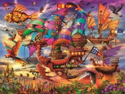 Puzzle Nava Zburătoare Mistică 1500 piese