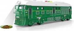 Tren cu inerție cu efecte luminoase și sonore cu proiecție – verde 33 cm