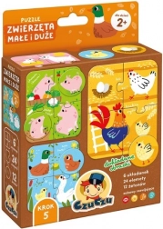 Puzzle Animăluțe mici și mari – primul puzzle și joc simplu