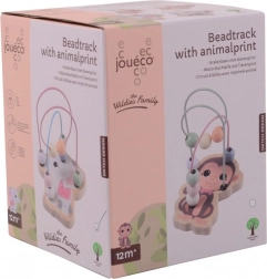 Labirint din lemn cu mărgele și animăluțe