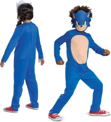 Costum pentru copii SONIC the Hedgehog cu mască 7–8 ani (înălțime 127–136 cm)