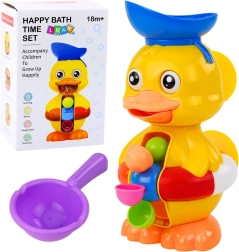 Jucărie interactivă de baie rățușcă cu moară de apă și ventuze