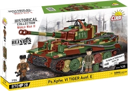 Set de construcție COBI Pz.Kpfw. VI Tiger Ausf. E – tanc la scară 1:35, 870 piese