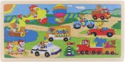 Puzzle din lemn transport 96 piese
