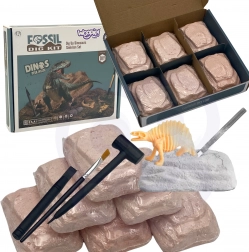 WOOPIE set excavații 6 în 1 schelete de dinozauri micul arheolog