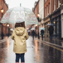 Umbrelă transparentă pentru copii Tinyly de la DJECO