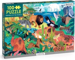 Puzzle Mudpuppy Animalele lumii 100 piese