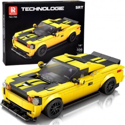 Blocuri tehnice 336 piese + autocolante Mașină sport galbenă ZA5260