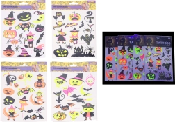 Tatuaje temporare fluorescente Halloween 16,5 × 22 cm