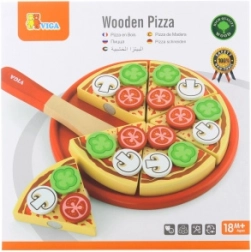 Pizza din lemn de tăiat pentru copii 18+ luni